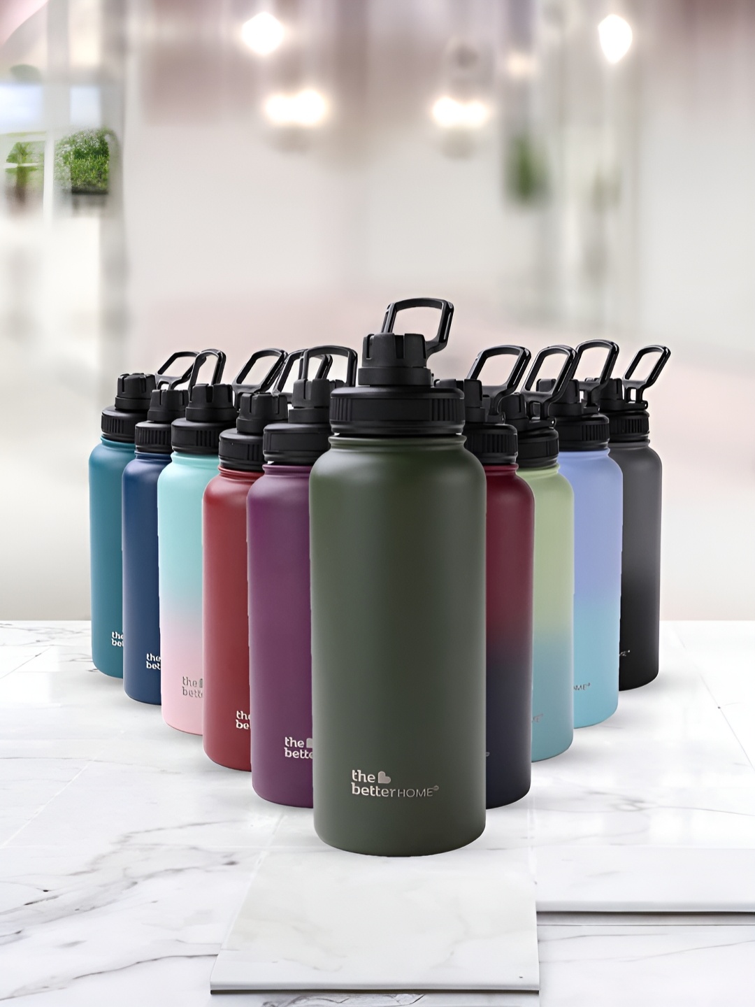 

The Better Home Green & Black Double Wall Vacuum Stainless Steel Water Bottle 1 L