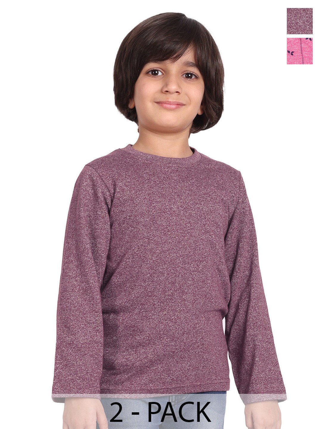 

BAESD Boys Pack Of 2 Round Neck Cotton T-shirts, Multi