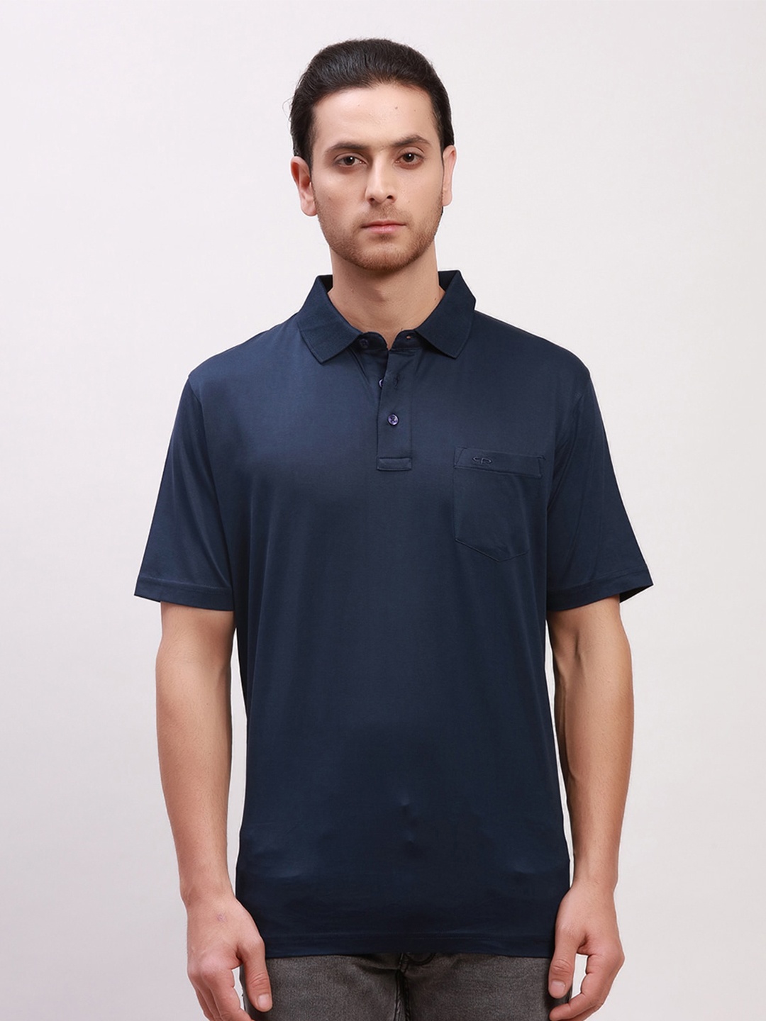 

ColorPlus Polo Collar Relaxed Fit Cotton T-shirt, Blue