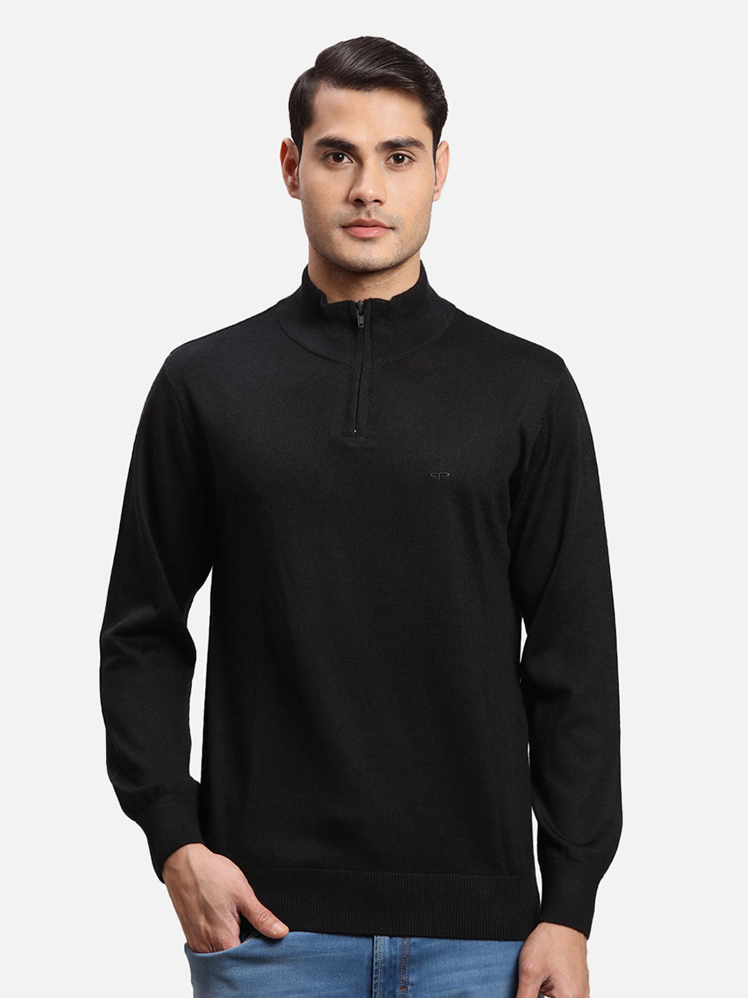 

ColorPlus Turtle Neck Woollen Pullover, Black