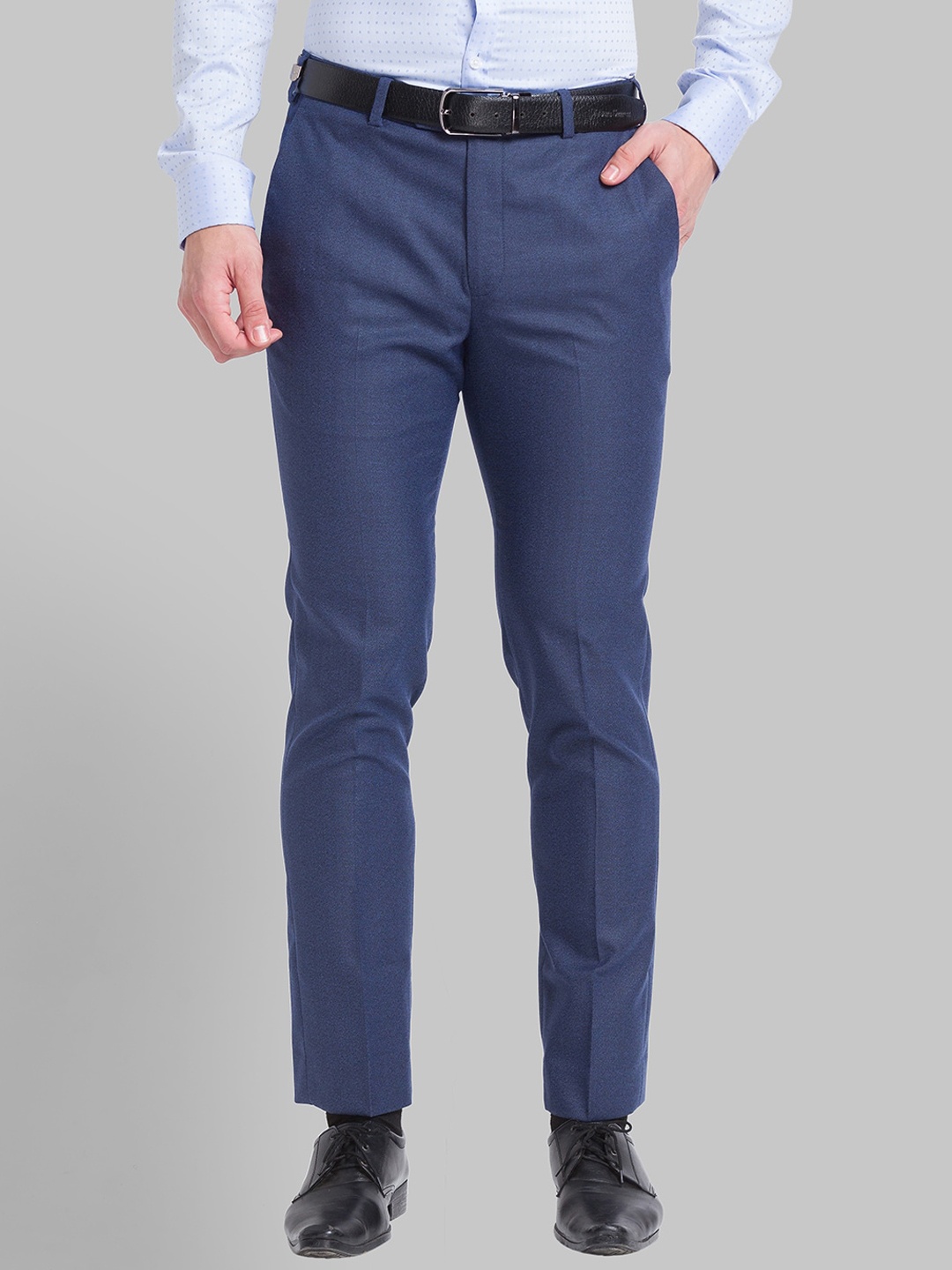 

Park Avenue Men Slim Fit Mid-Rise Cotton Formal Trouser, Blue