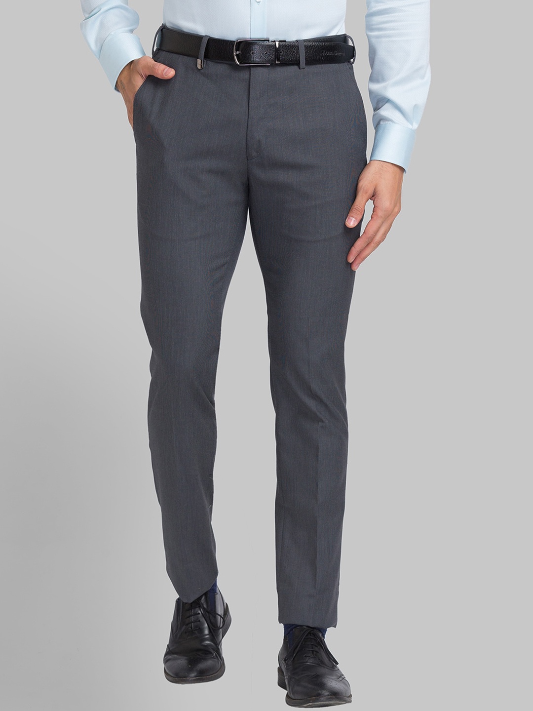 

Park Avenue Men Regular Fit Mid-Rise Cotton Formal Trouser, Grey