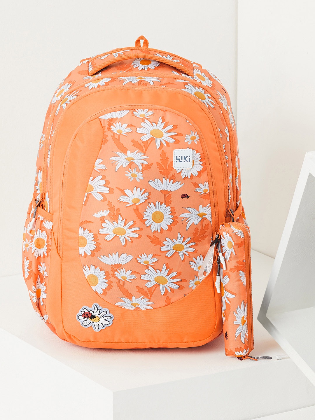 

Wildcraft Kids Printed Water Resistant Backpack -Up to 18 inch, Orange