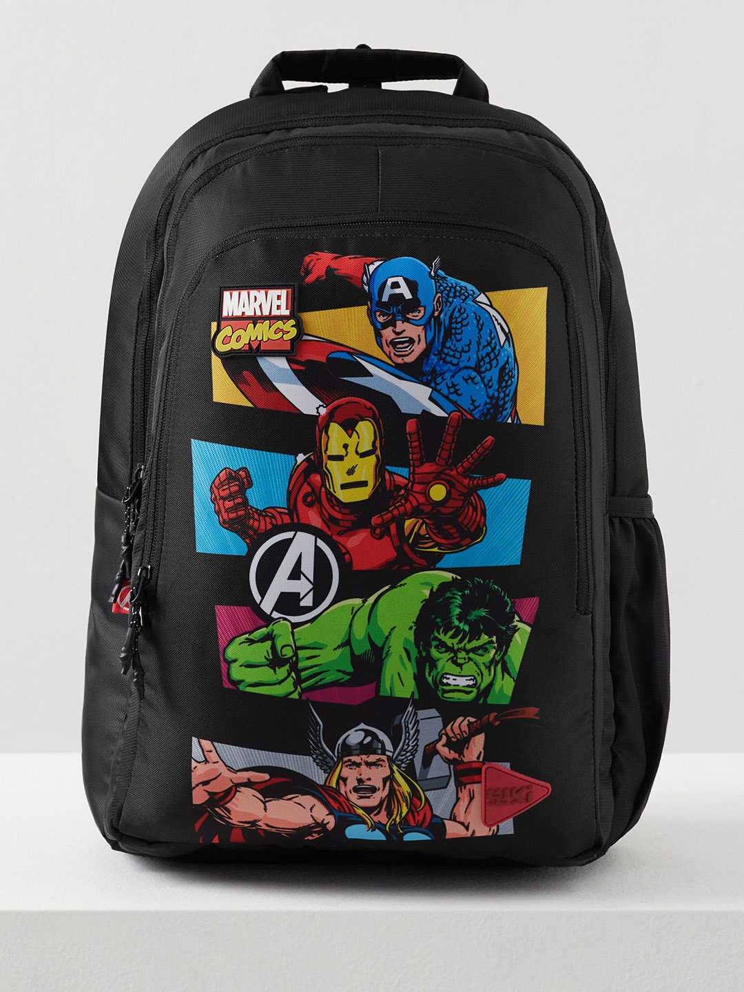 

Wildcraft Kids Marvel Printed ClimaCool Backpack, Black