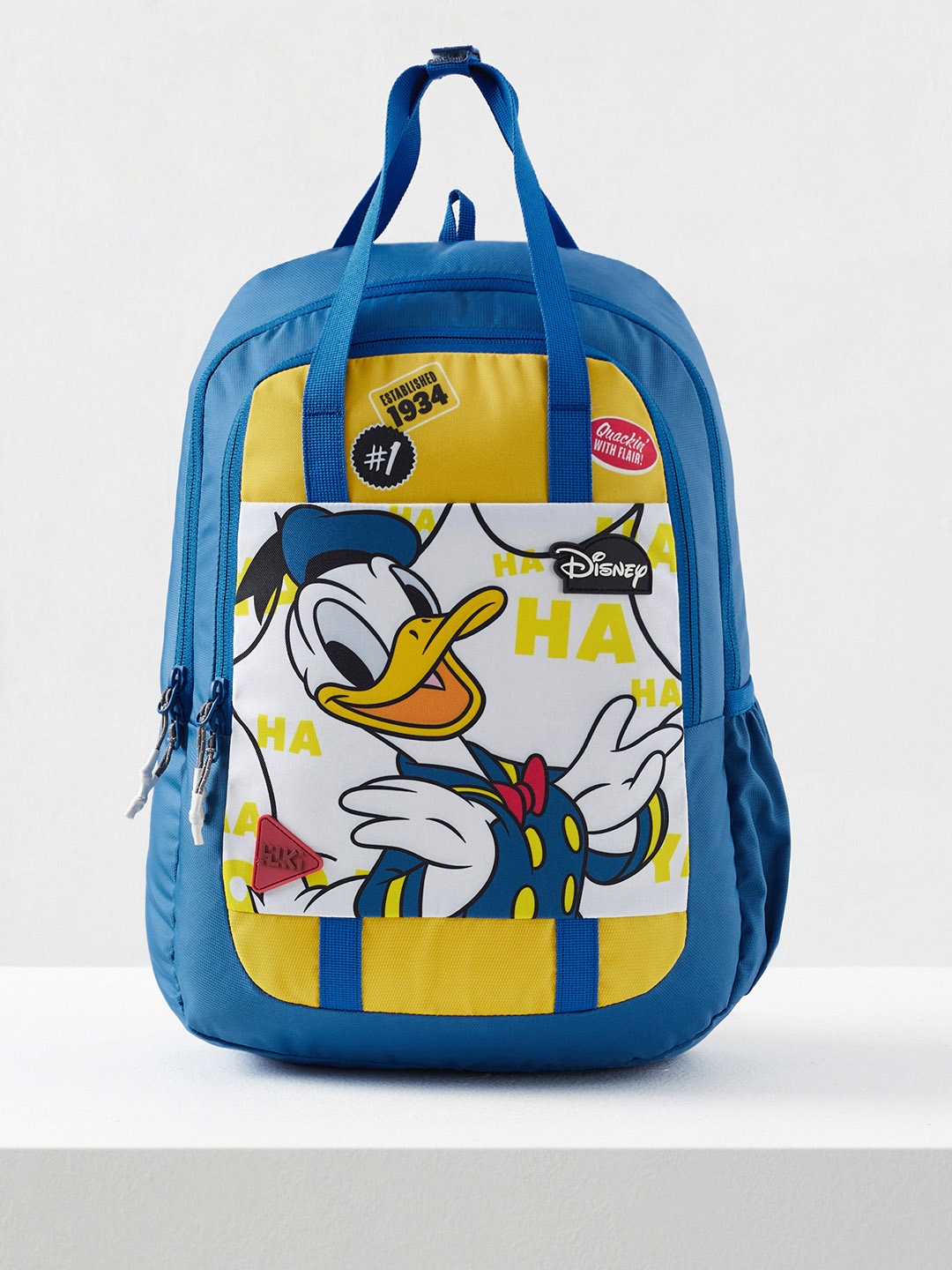 

Wildcraft Kids Donald Duck Printed ClimaCool Technology Backpack, Yellow