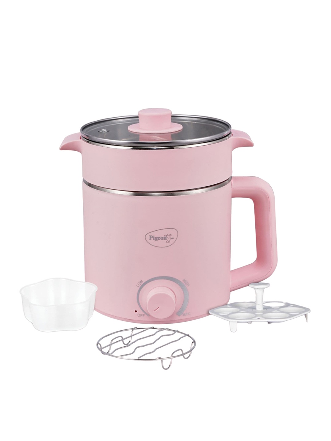 

Pigeon Swift Pink Electric Kettle 1.5 L with extra long cord and built-in cord storage