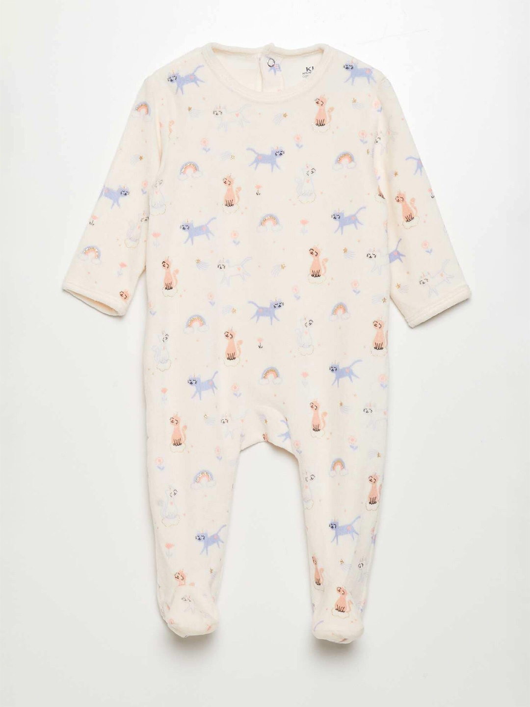 

KIABI Girls Printed Sleepsuit, Pink