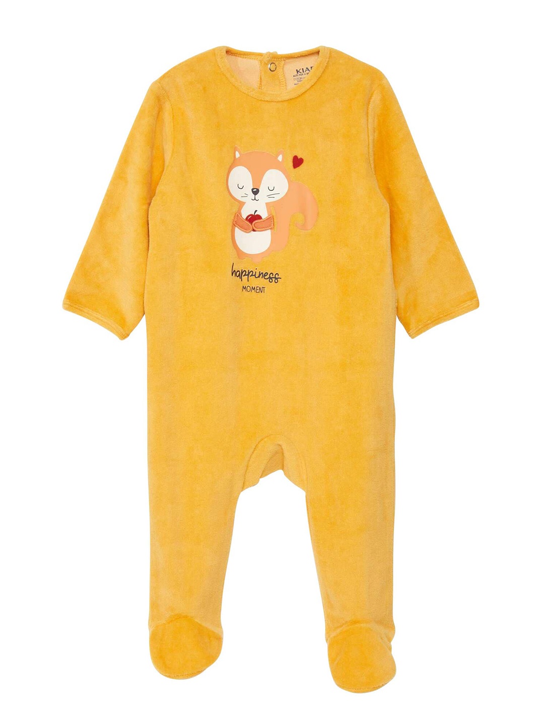 

KIABI Printed Cotton Sleepsuit, Yellow