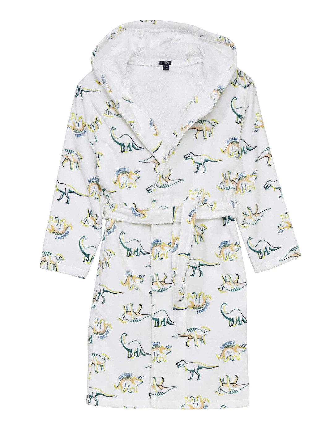 

KIABI Printed Cotton Bathrobe, White