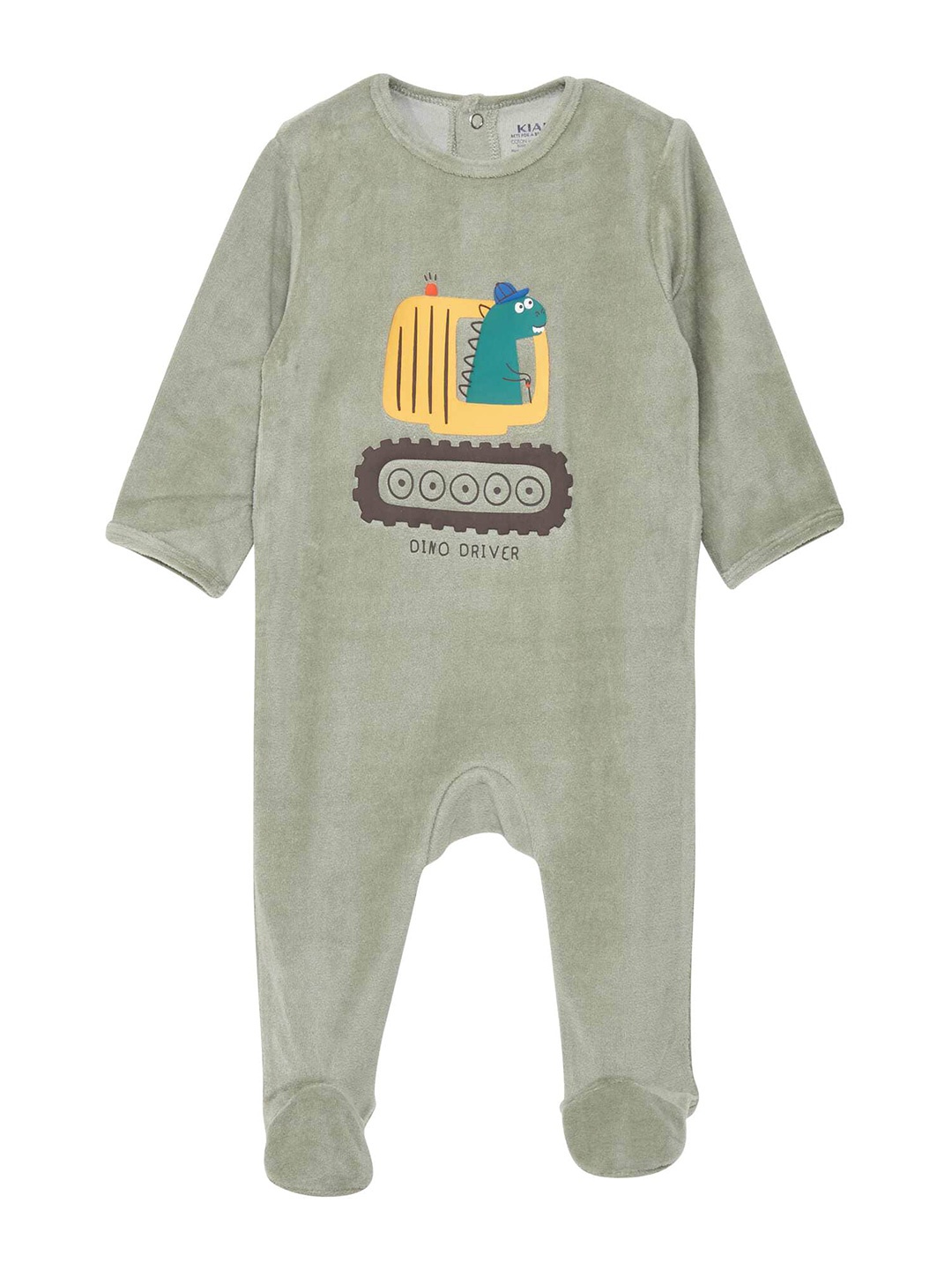 

KIABI Printed Cotton Sleepsuit, Khaki