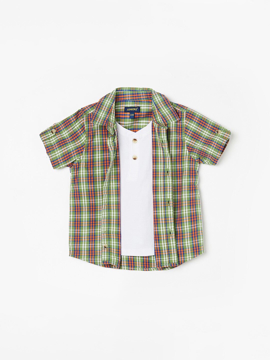 

Juniors by Lifestyle Boys Tartan Checks Casual Shirt, Green
