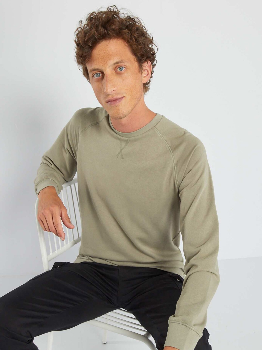 

KIABI Woollen Ribbed Pullover Sweater, Green