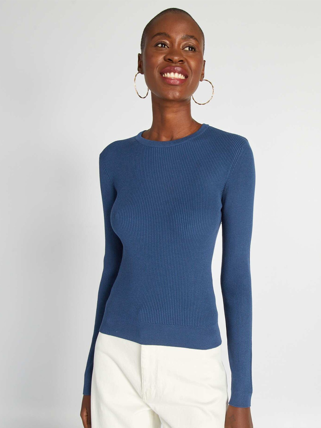 

KIABI Round Neck Long Sleeves Top, Blue