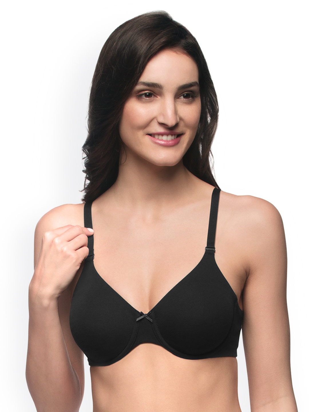 

Amante Solid Non Padded Wired Cozy Comfort Super Support Bra - BRA10432, Black