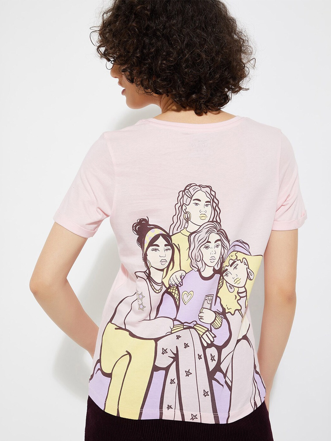 

max URB_N Back Graphic Print T-shirt, Pink