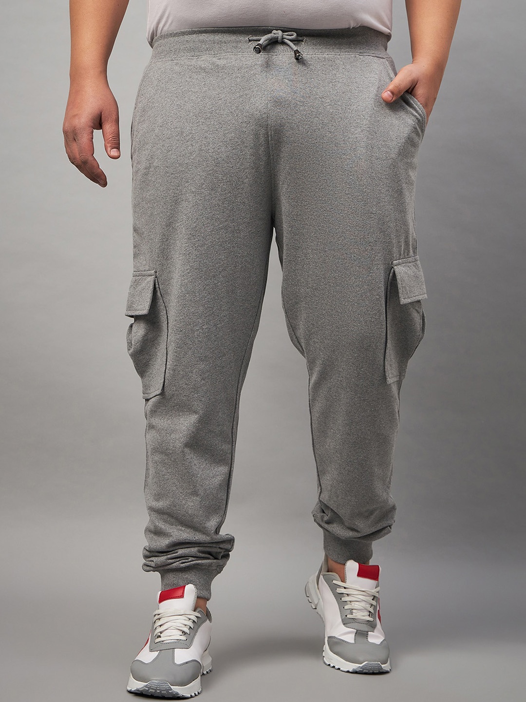 

Club York Men Plus Size Mid Rise Fleece Joggers, Grey