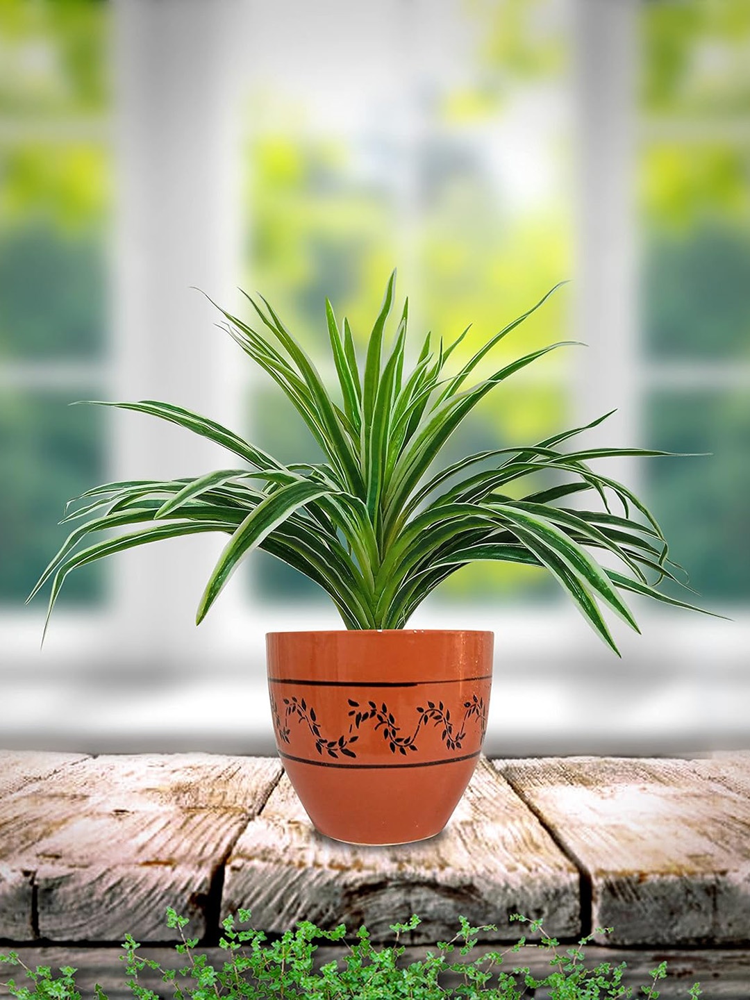 

Garden Deco Green & White Fern Artificial Plant