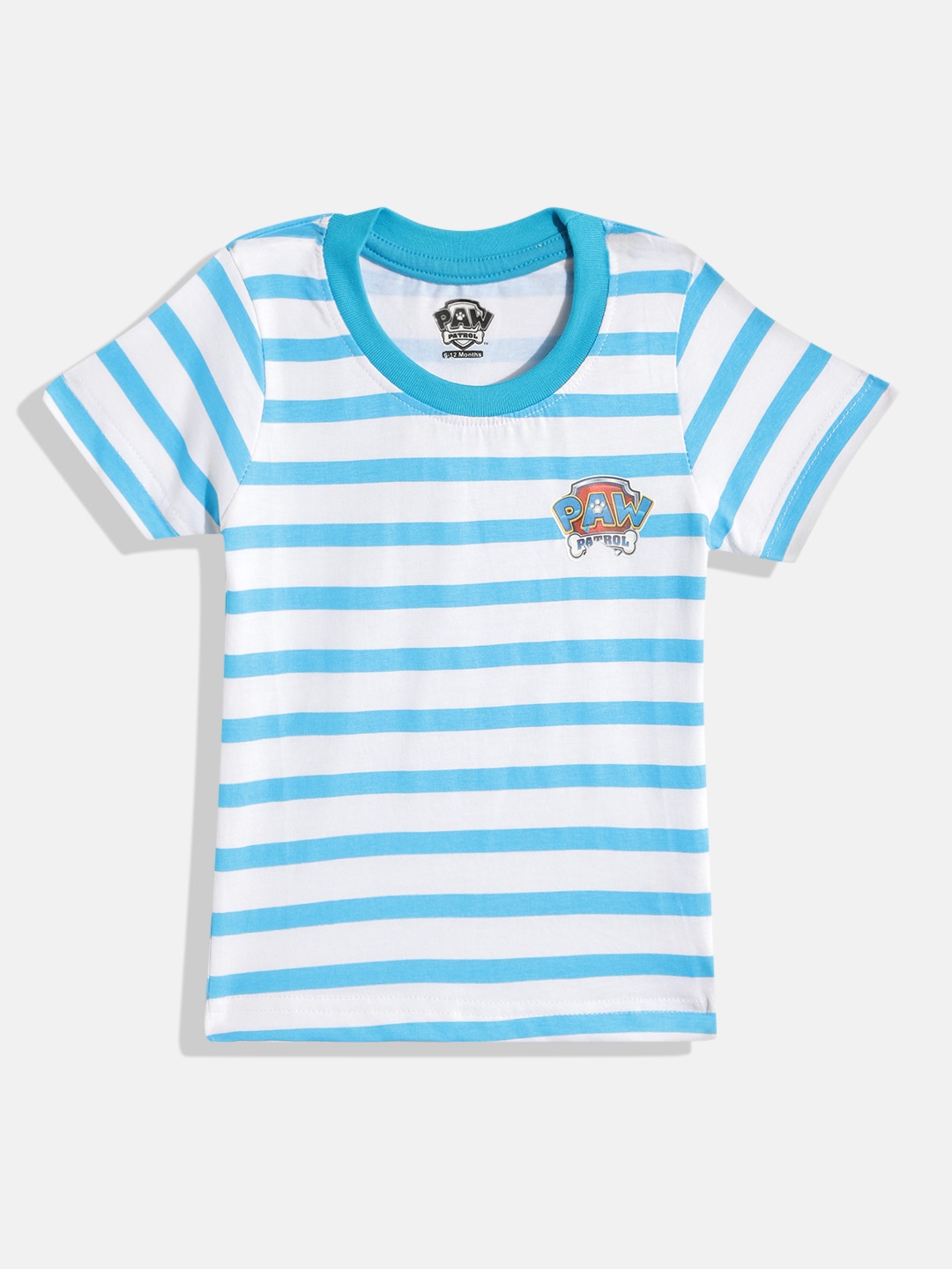 

Eteenz Boys Striped Premium Cotton T-shirt, White