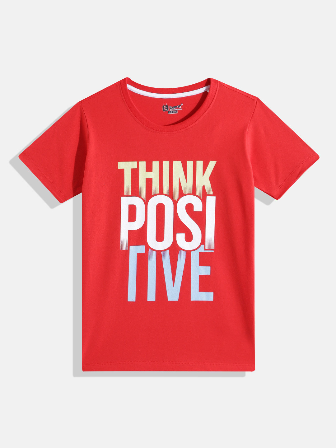 

Eteenz Boys Premium Cotton Typography Printed T-shirt, Red