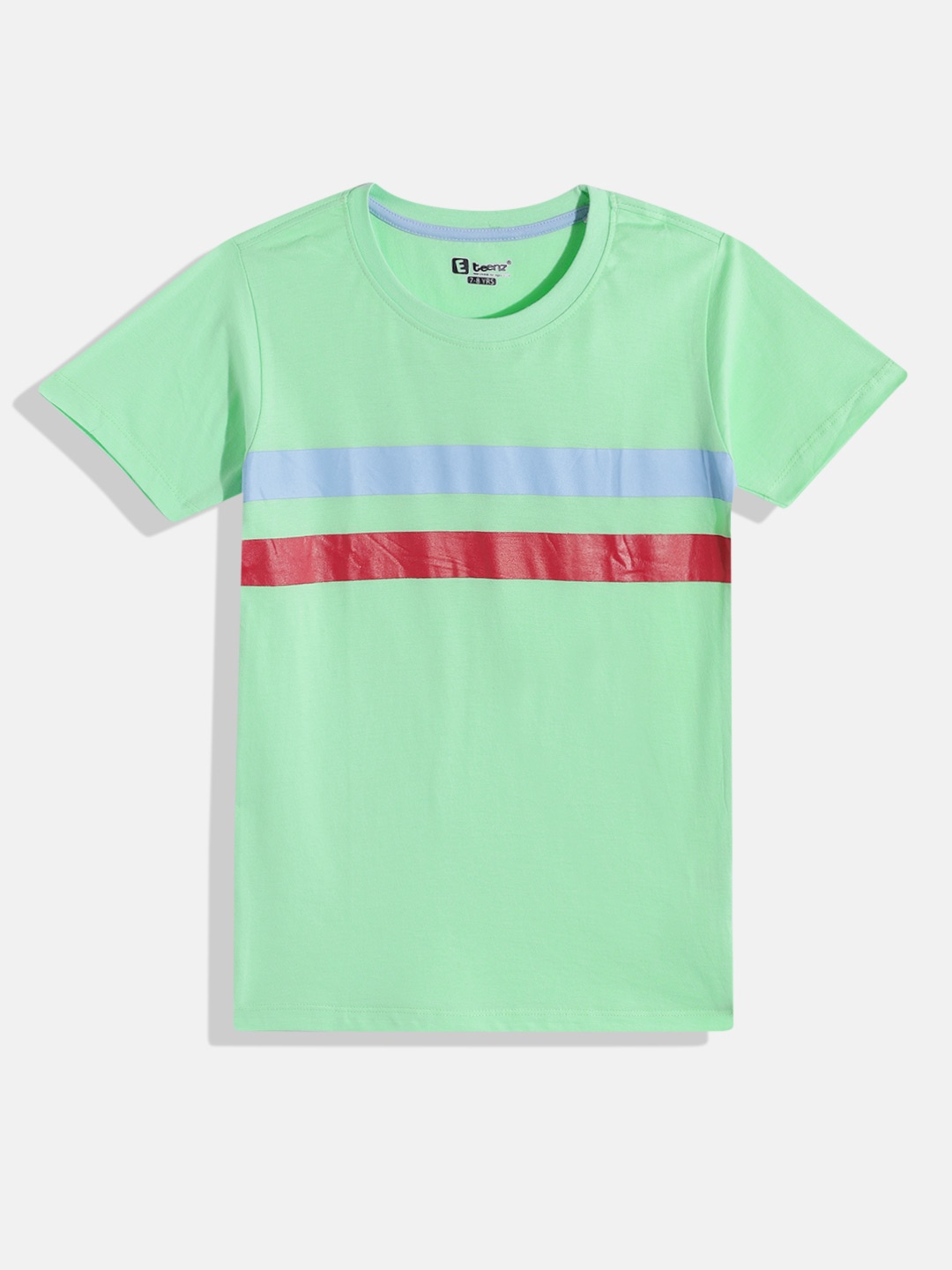 

Eteenz Boys Premium Cotton Striped T-shirt, Green