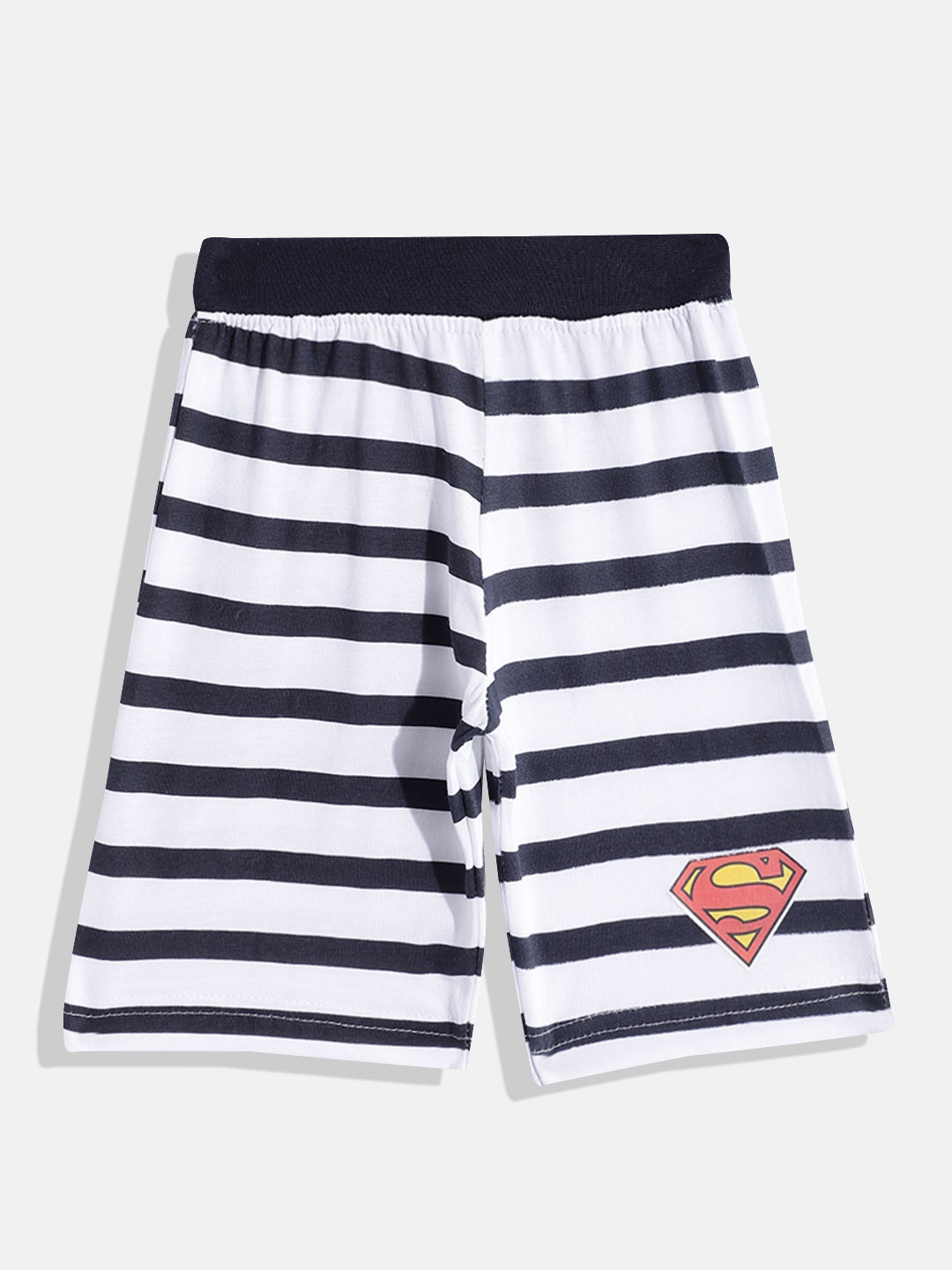 

Eteenz Boys Premium Cotton Striped Regular Shorts, White