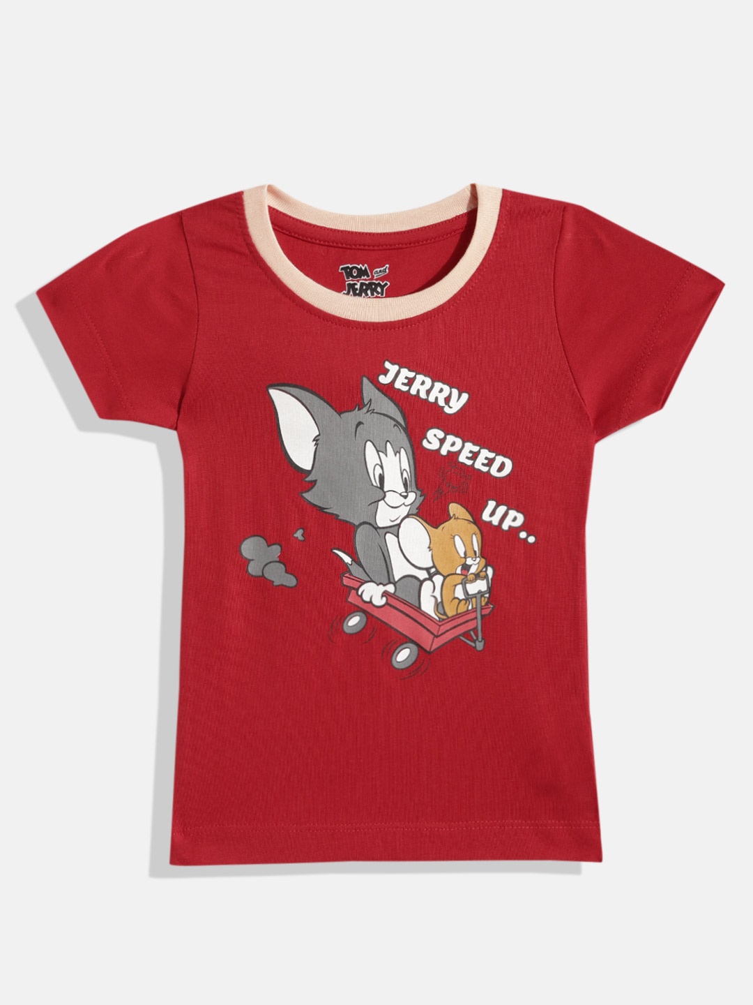 

Eteenz Boys Premium Cotton Tom & Jerry Printed T-shirt, Red