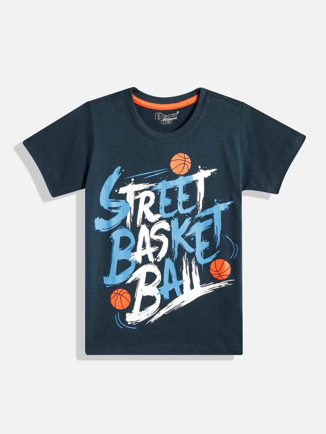

Eteenz Boys Premium Cotton Typography Printed T-shirt, Blue