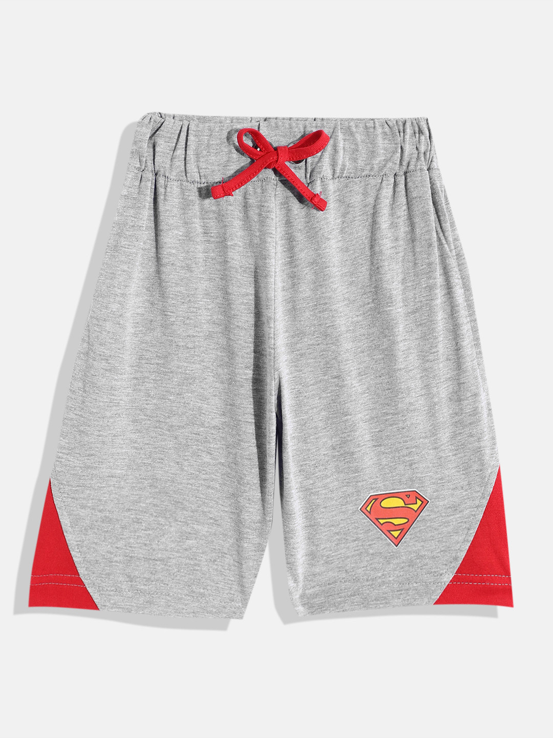 

Eteenz Boys Premium Cotton Colourblocked Regular Shorts, Grey