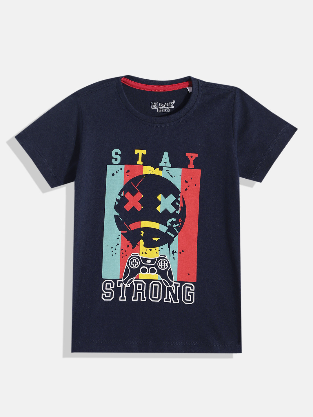 

Eteenz Boys Premium Cotton Graphic Printed T-shirt, Navy blue