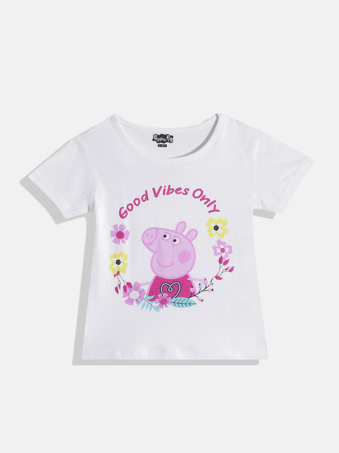 

Eteenz Girls Premium Cotton Graphic Printed T-shirt, White