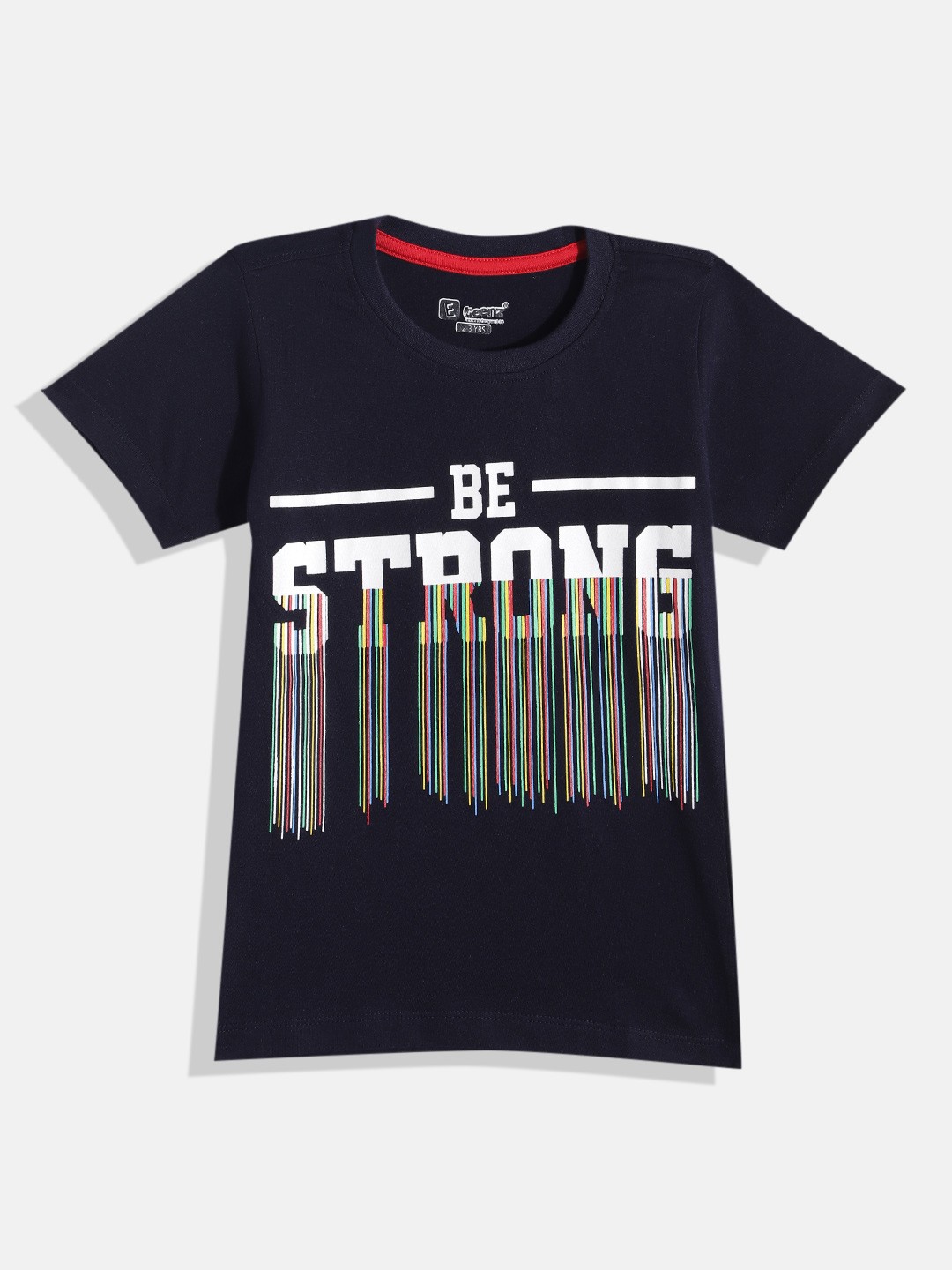 

Eteenz Boys Premium Cotton Typography Printed T-shirt, Navy blue