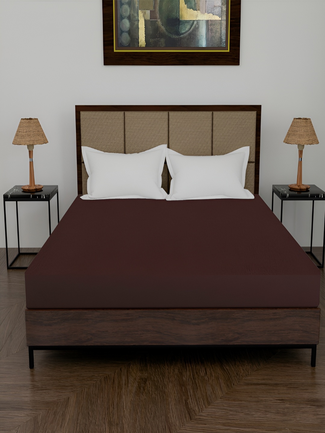 

DAKSH Brown Terry Cotton Water Resistant Mattress Protector