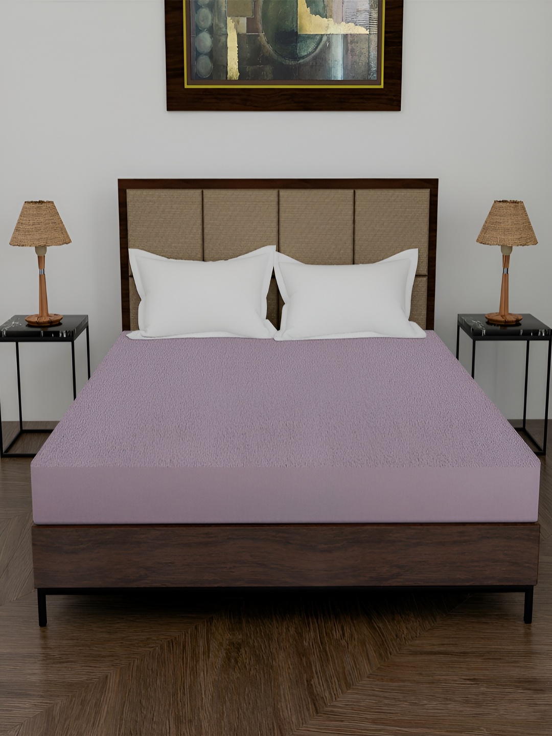 

DAKSH Grey Terry Cotton Water Resistant Mattress Protector