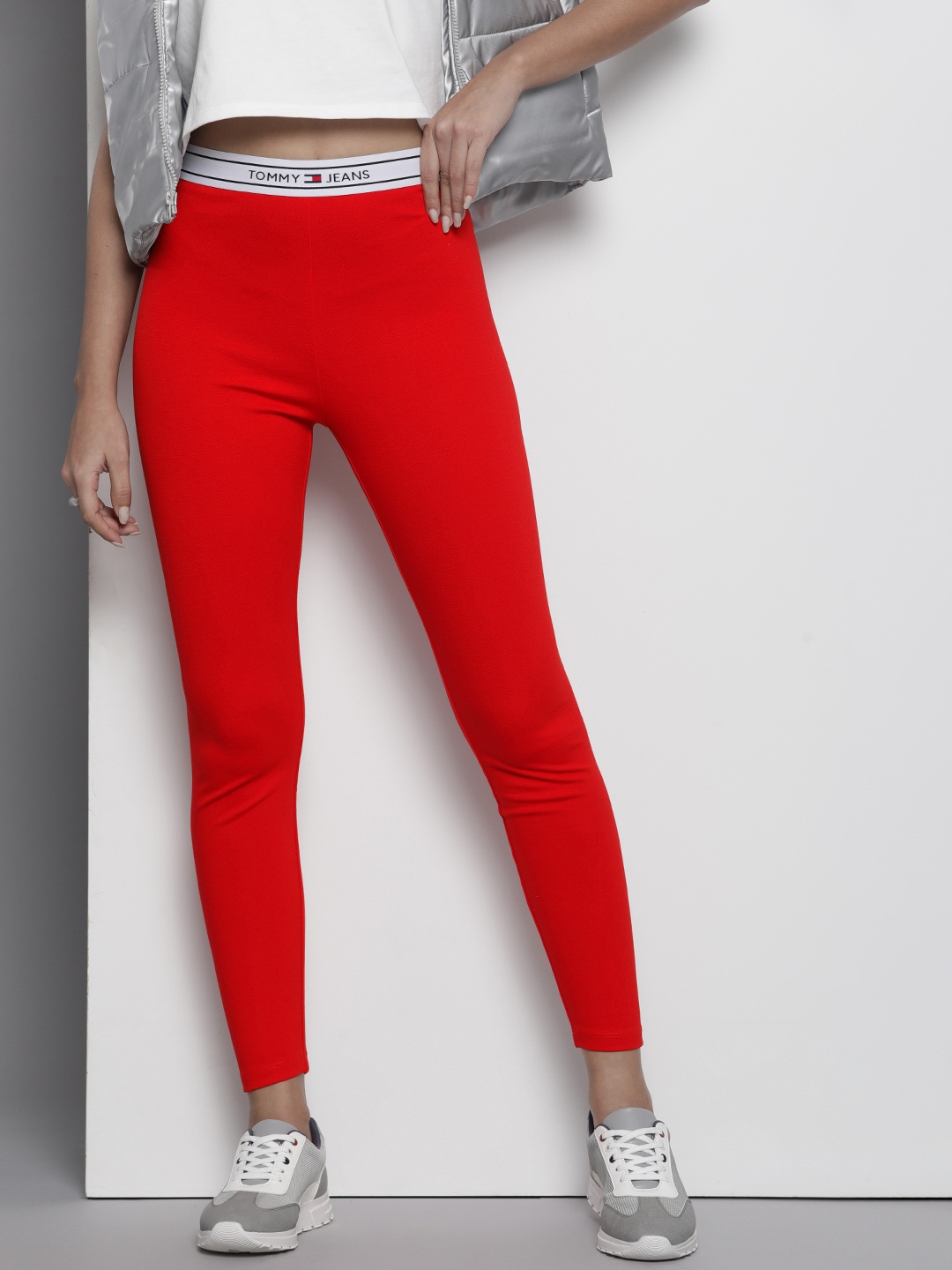 

Tommy Hilfiger Women Brand Logo Taping Leggings, Red