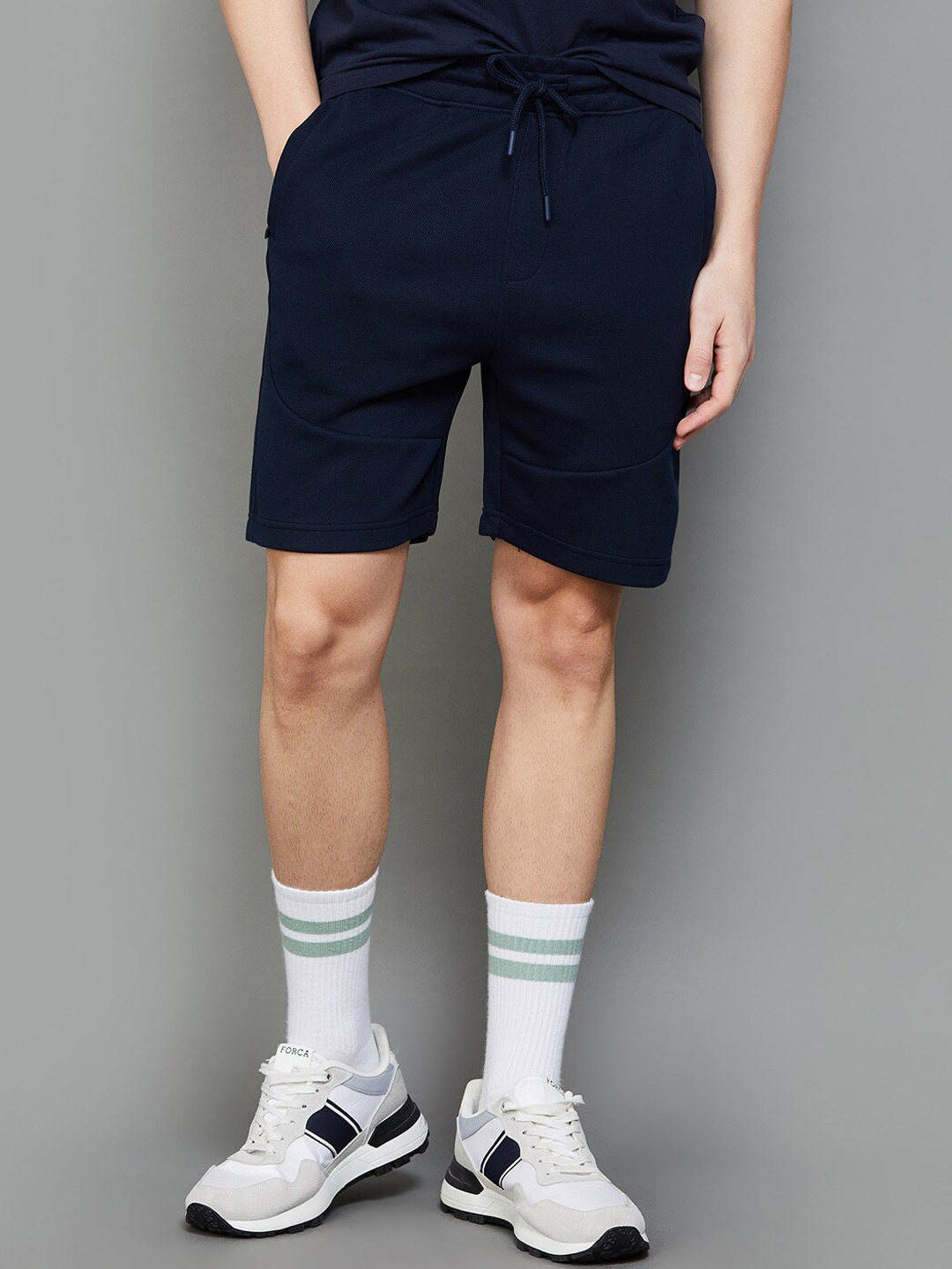 

Fame Forever by Lifestyle Men Mid-Rise Cotton Regular Shorts, Navy blue