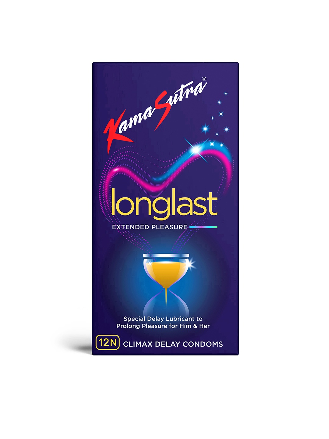 

KamaSutra LongLast Extended Pleasure Climax Delay Condoms - 12N, Blue