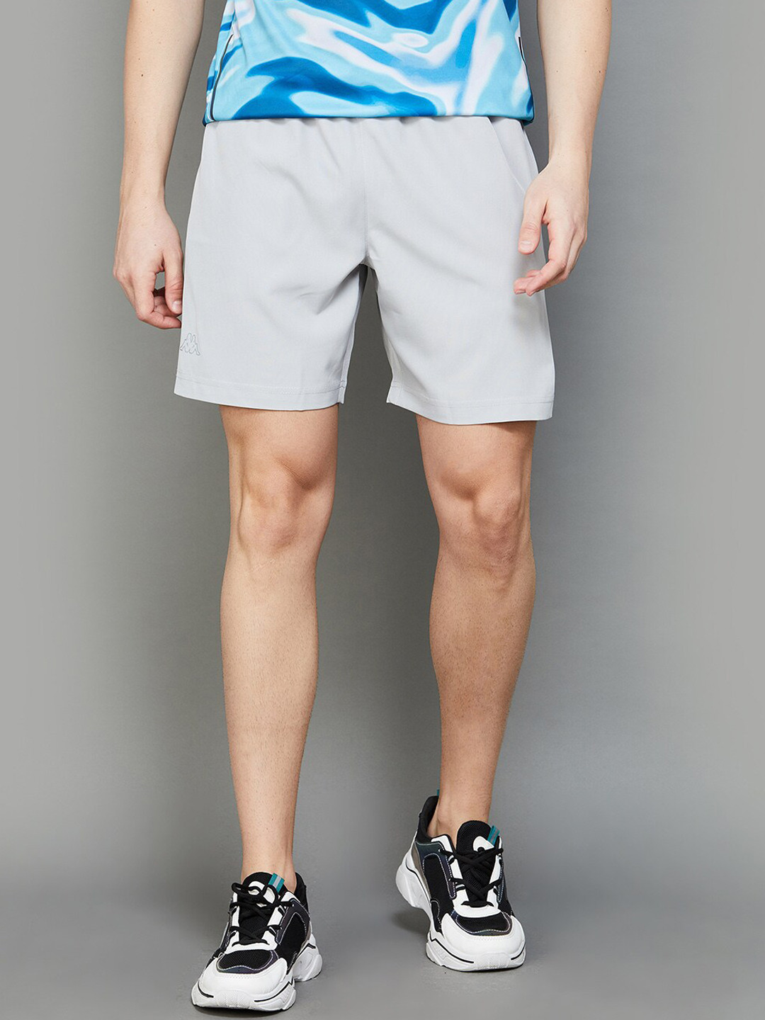 

Kappa Men Mid-Rise Sports Shorts, Grey
