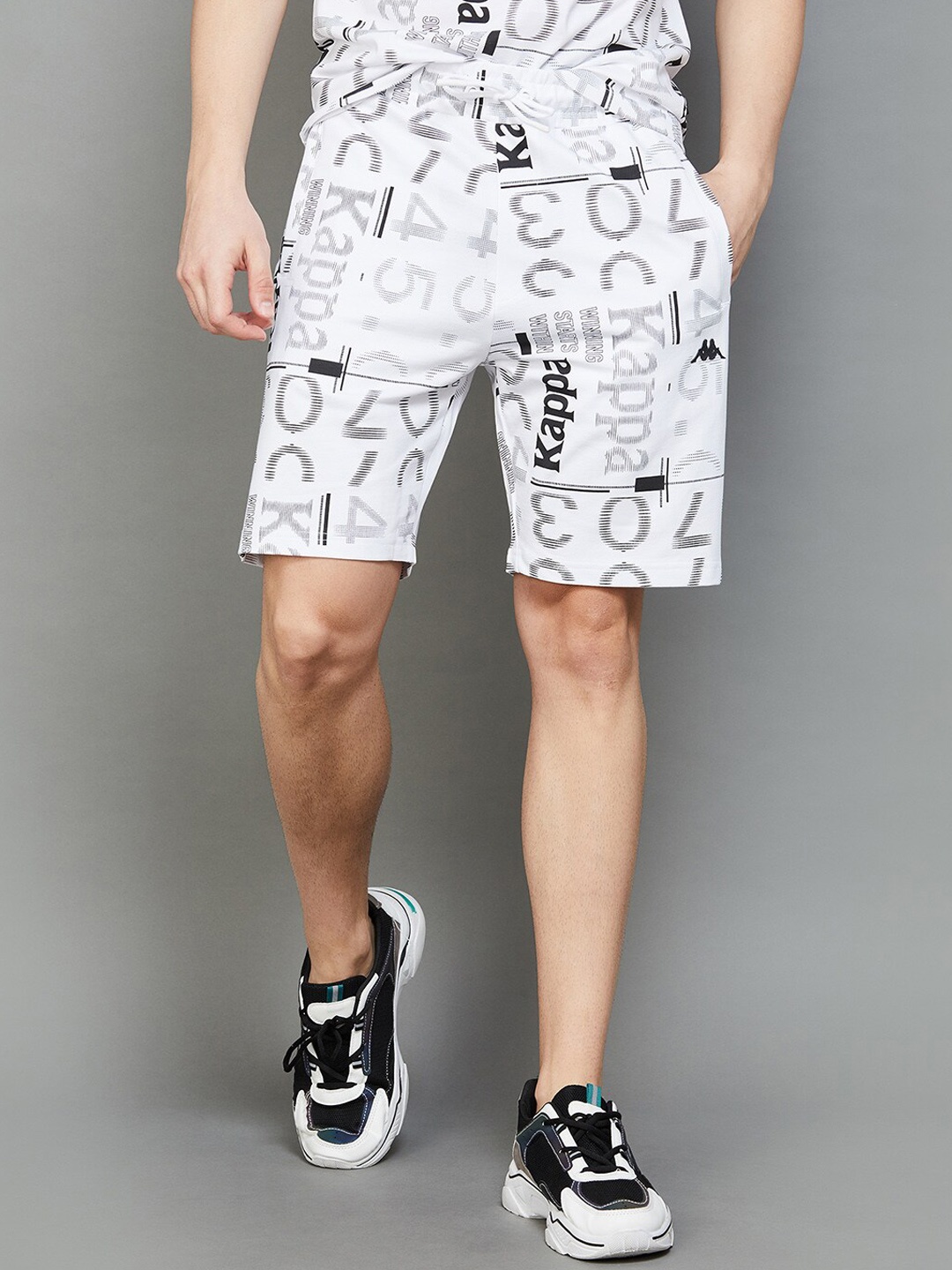 

Kappa Men Conversational Printed Cotton Shorts, White