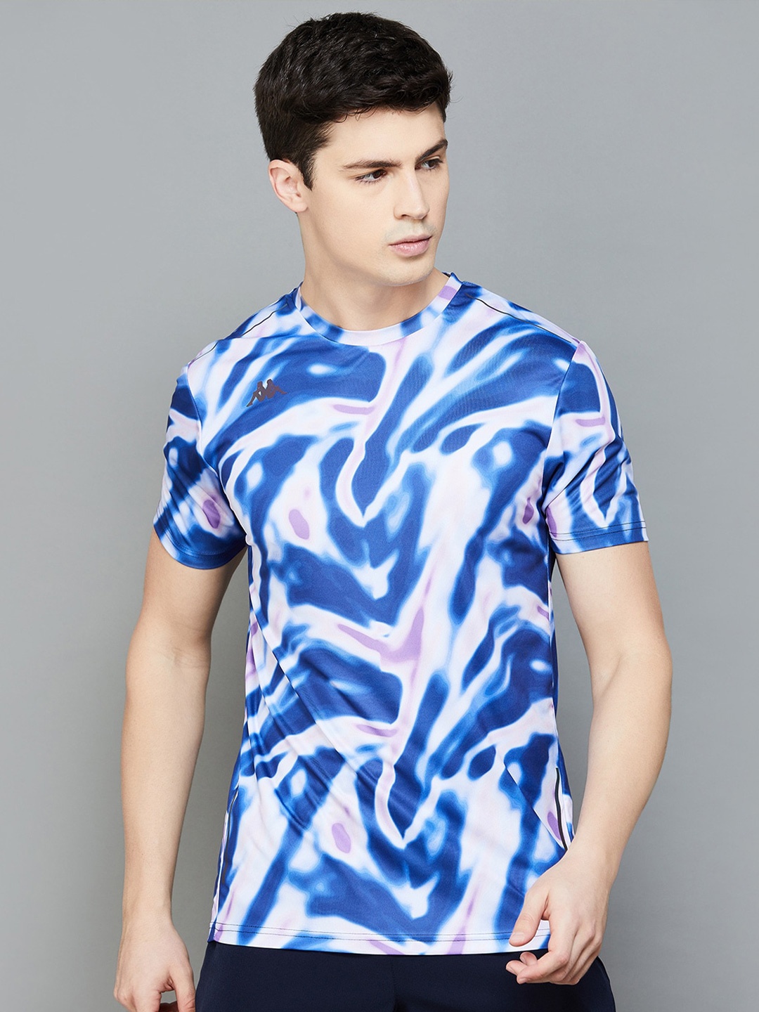 

Kappa Abstract Printed Round Neck T-shirt, Blue