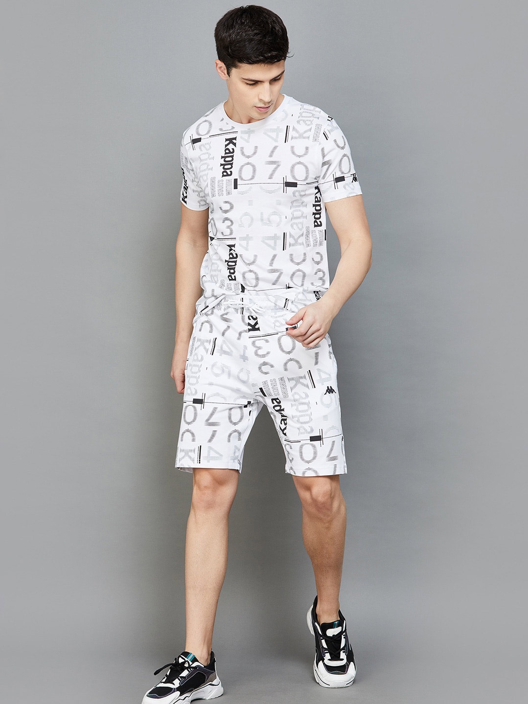 

Kappa Printed Round Neck Cotton T-shirt, White