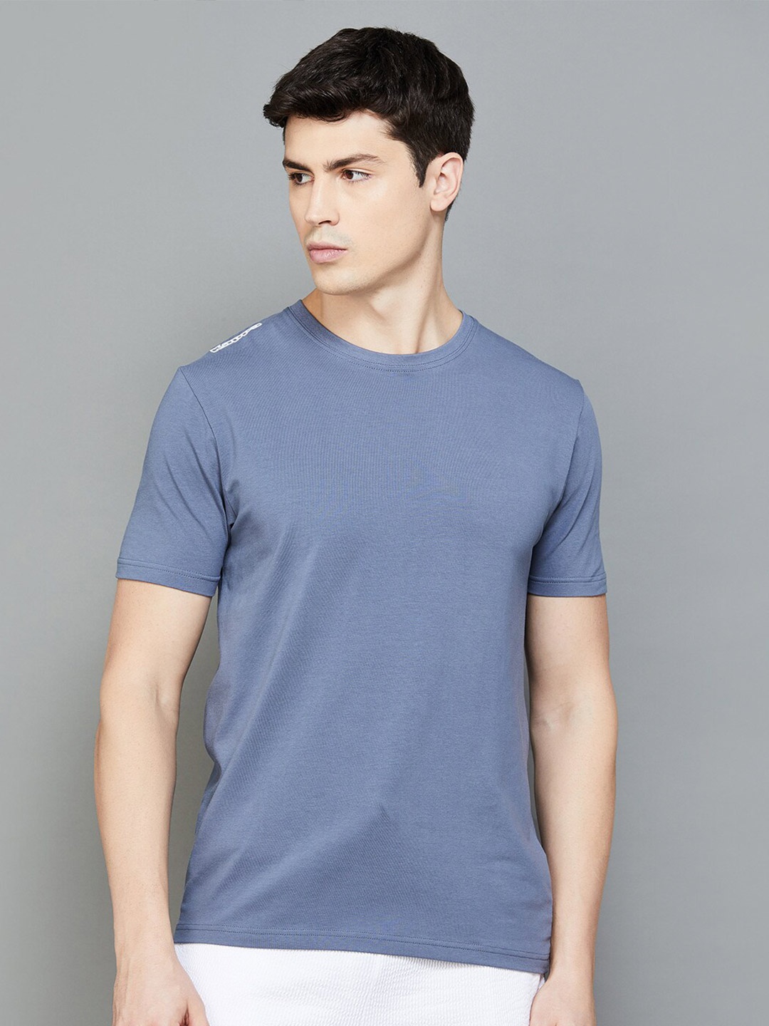 

Kappa Round Neck Cotton T-shirt, Grey