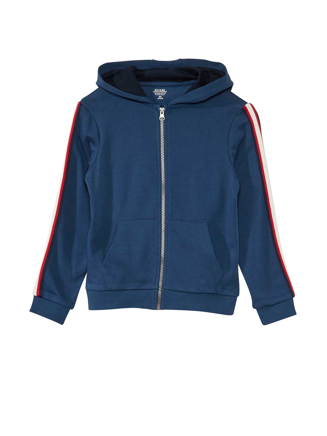 

KIABI Boys Hooded Woollen Front-Open Sweater, Blue