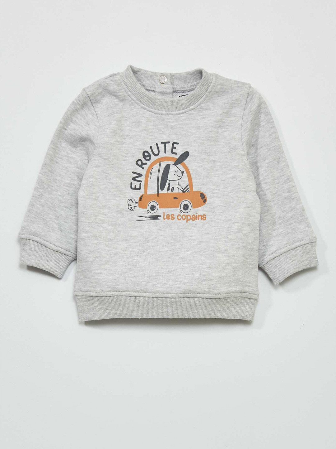 

KIABI Infant Boys Typography Printed Woollen Pullover, Grey
