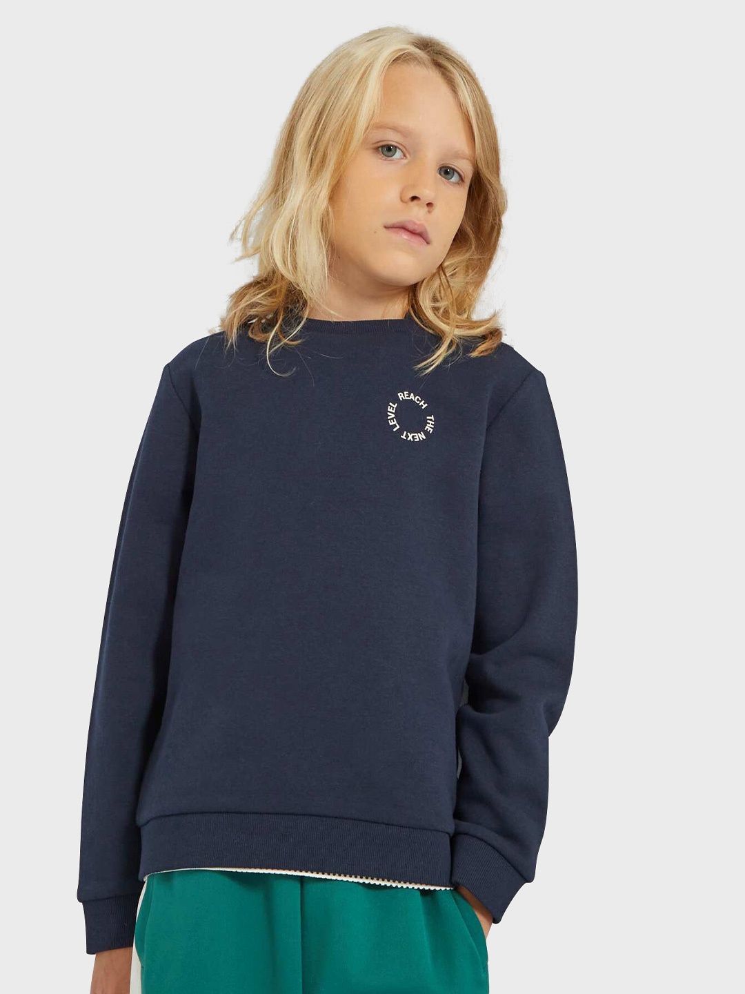 

KIABI Girls Long Sleeves Woollen Pullover, Navy blue