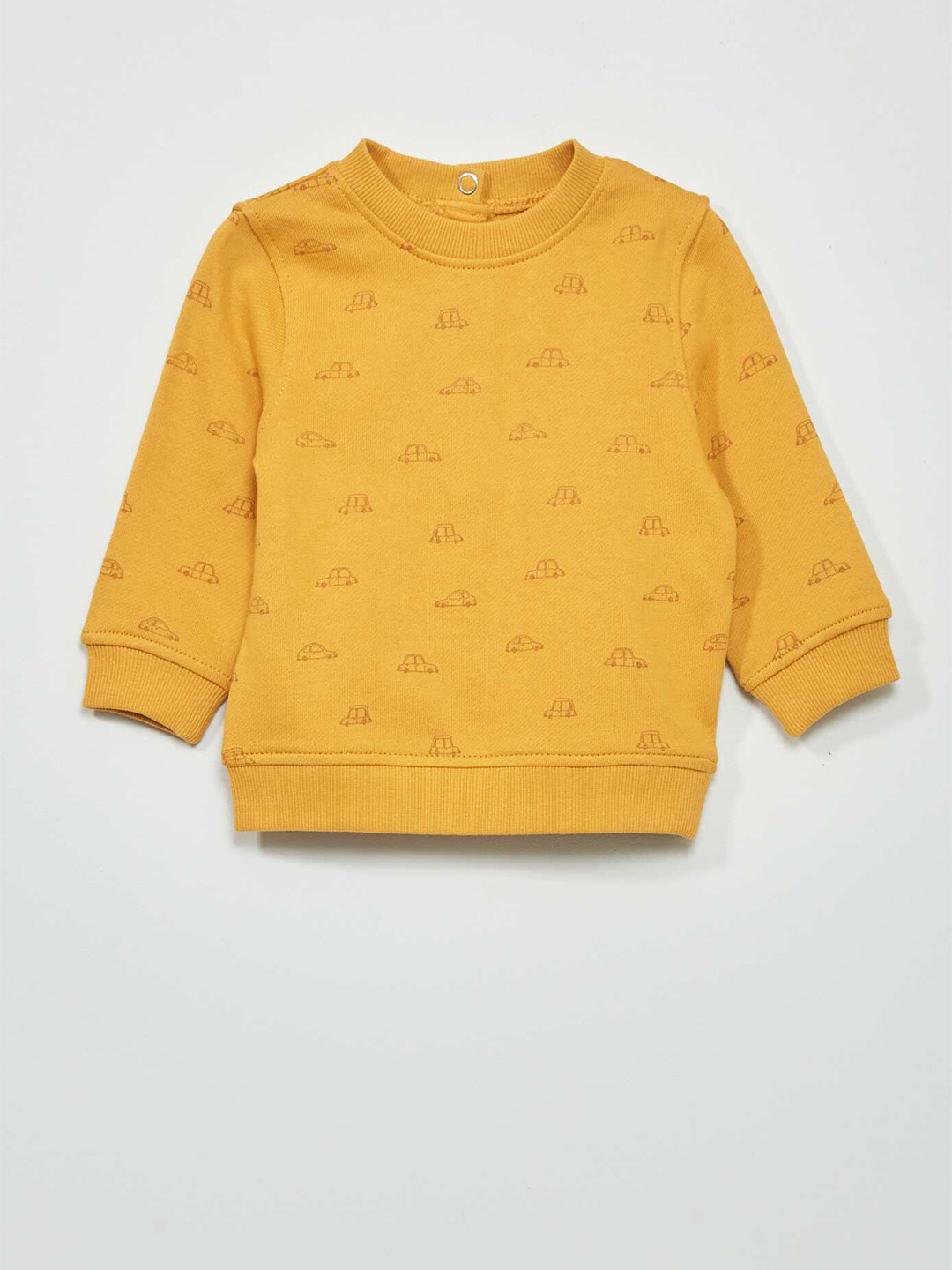 

KIABI Boys Conversational Printed Pure Cotton Sweatshirt, Yellow