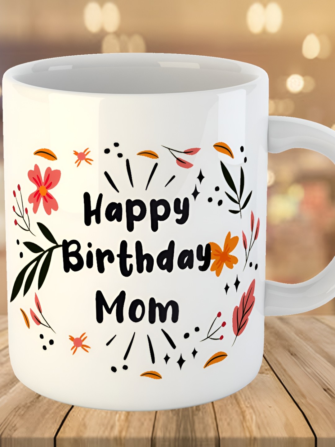 

Keviv White & Black Text or Slogans Printed Ceramic Glossy Mug 325 ml