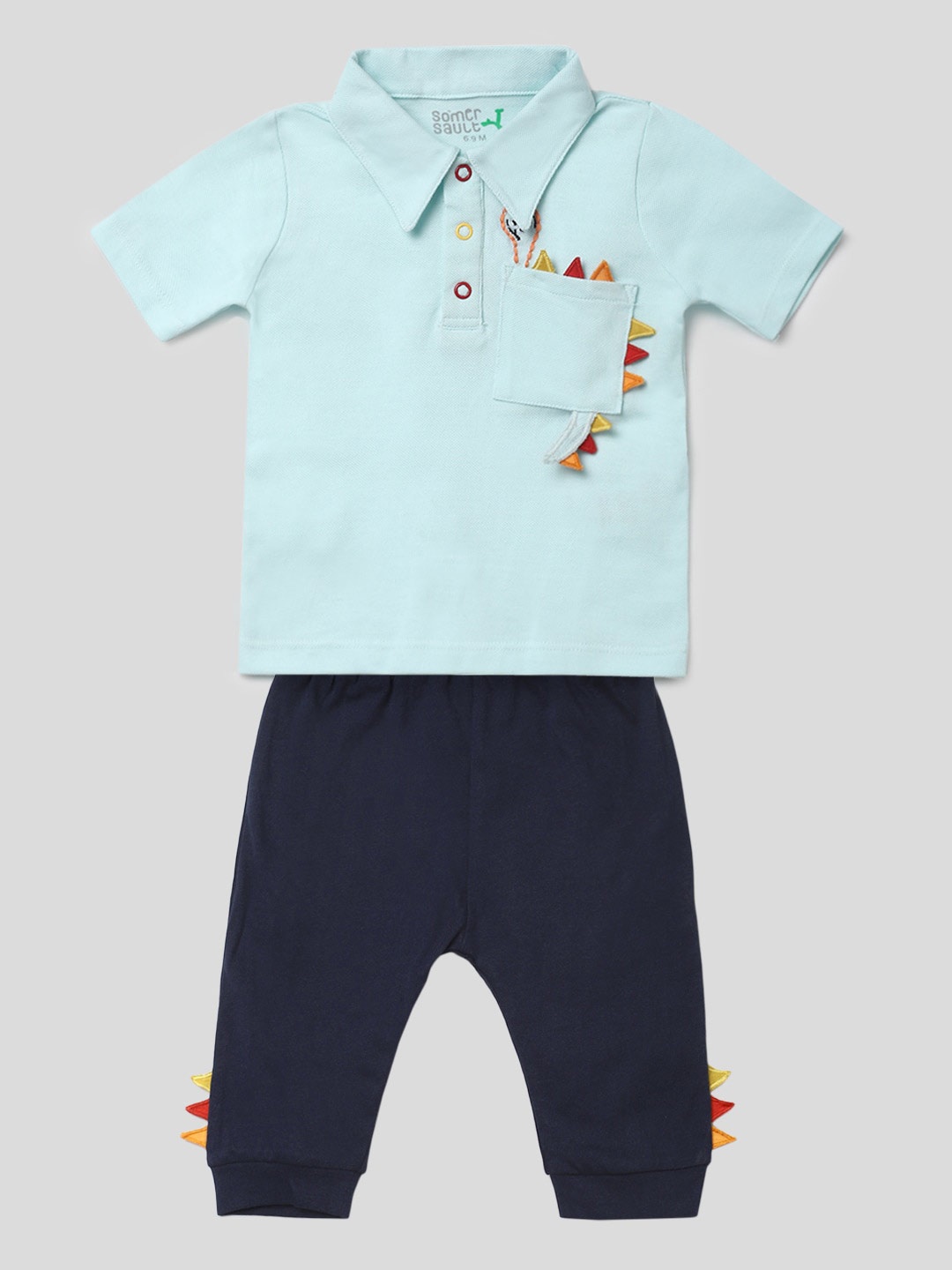 

Somersault Infant Boys Pure Cotton T-shirt with Trousers, Blue
