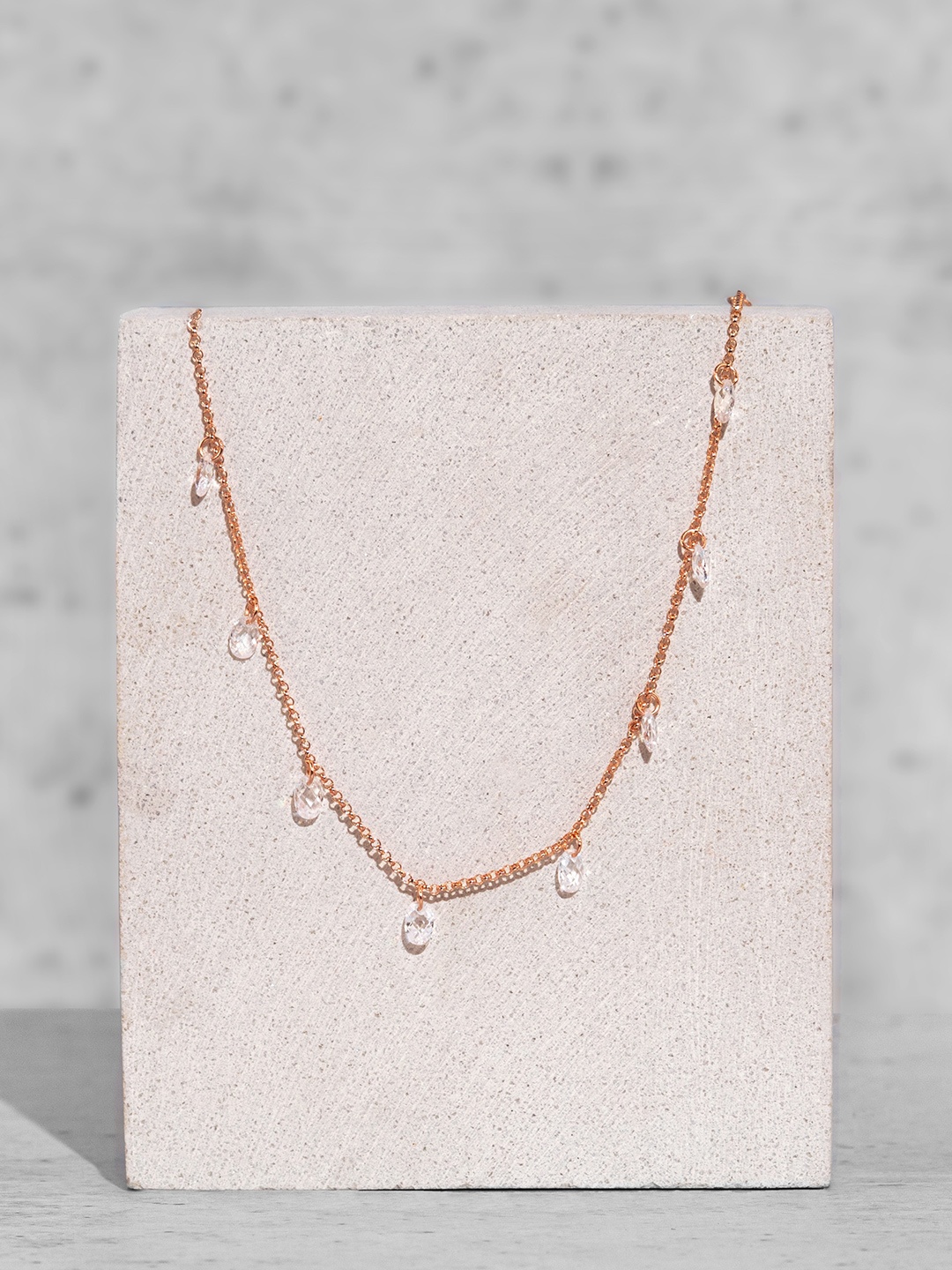 

ORIONZ Sterling Silver Rose Gold-Plated Necklace