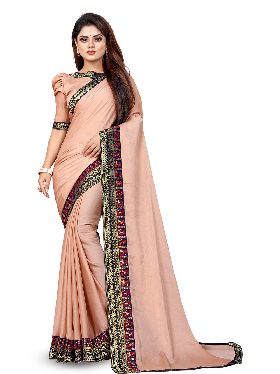 

ROOP SUNDARI SAREES Pure Silk Saree, Beige