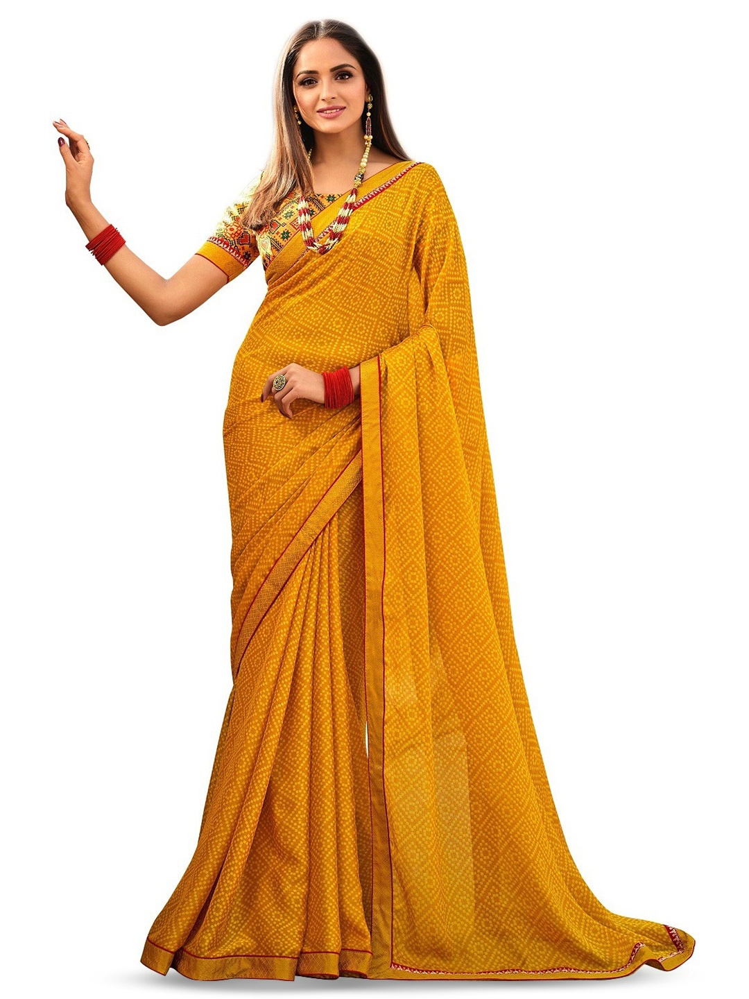 

ROOP SUNDARI SAREES Batik Pure Silk Saree, Yellow